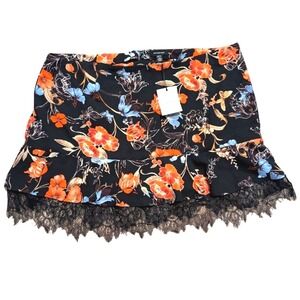 Who What Wear Womens Plus 26 4X Floral Skirt Flare A-Line Lace Hem NWT NEW